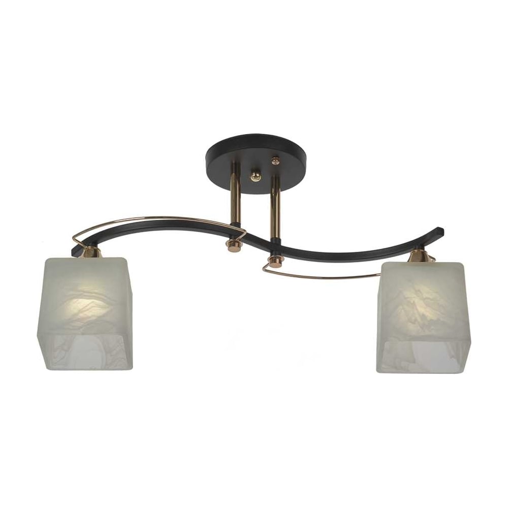 Изображение товара Потолочный светильник Мелодия Света P5535-2 BK+GD классика 2 лампы 40 Вт