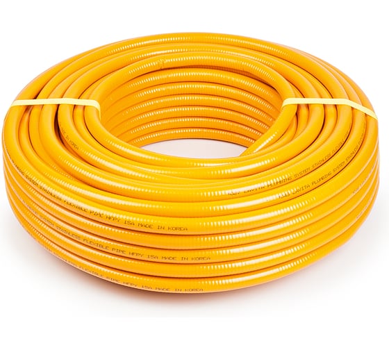 Изображение товара Гофрированная труба для газа Lavita нержавеющая сталь, термообработанная, в желтой п/э оболочке HFPY 15A