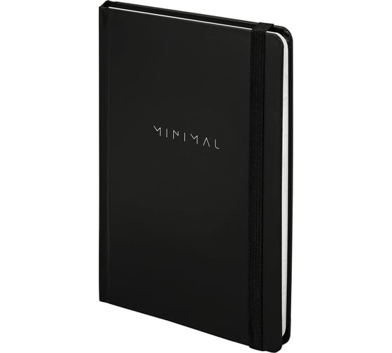 Изображение товара Блокнот с резинкой BRAUBERG в клетку 96 л., А5 145x203 мм, твердая обложка Minimal 115532