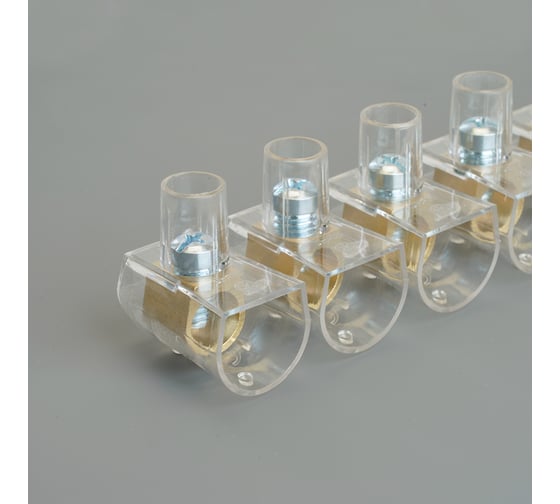 Изображение товара Зажим винтовой концевой изолированный STEKKER КЗВИ-16 500В, 76А, 10 контактов (10шт в упак), 49763