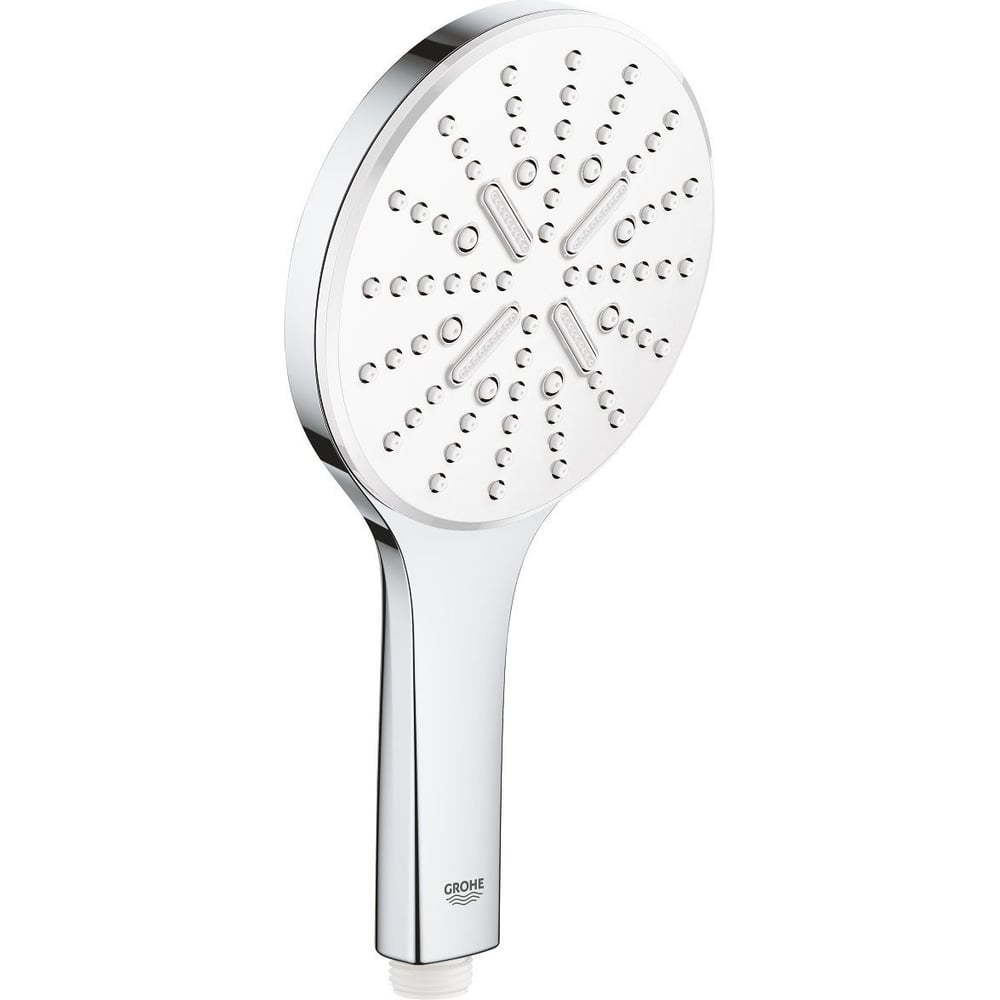 фото Ручной душ grohe rainshower smartactive 130 круглый, 3 режима струи, белая луна 26544ls0