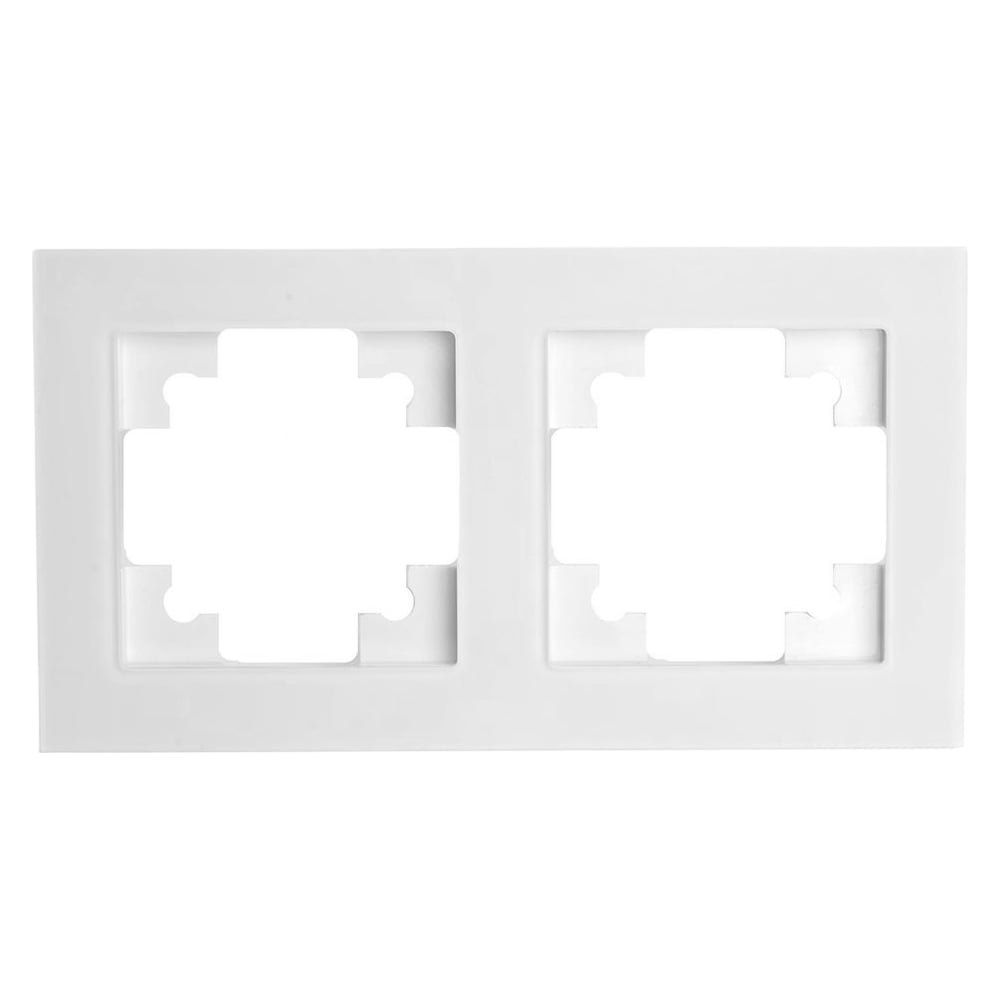 Изображение товара Рамка 2-местная STEKKER GFR00-7002-01M белая матовая стеклянная