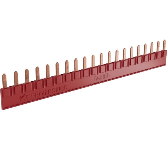 Изображение товара Перемычка для реле Prompower PG2RV, двадцать полюсов, красная, ток 36А RVJRED