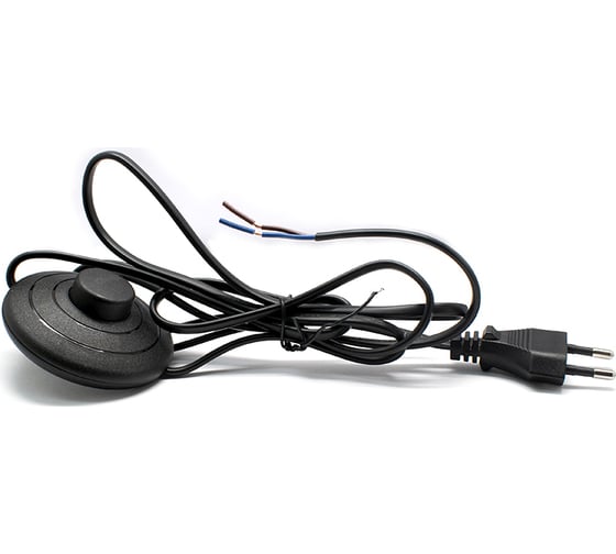 Изображение товара Кабель питания OXION с ножным выключателем черный 1,8 м, 0,5 мм2, арт. OX-PWS-18