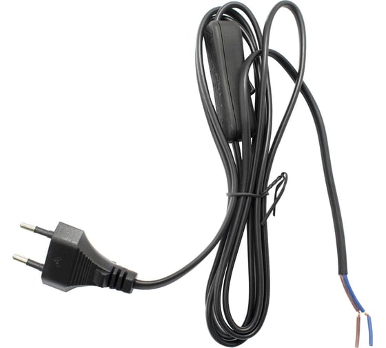 Изображение товара Кабель питания OXION с выключателем черный 1,8 м, 0,5 мм2, арт. OX-PWS-19