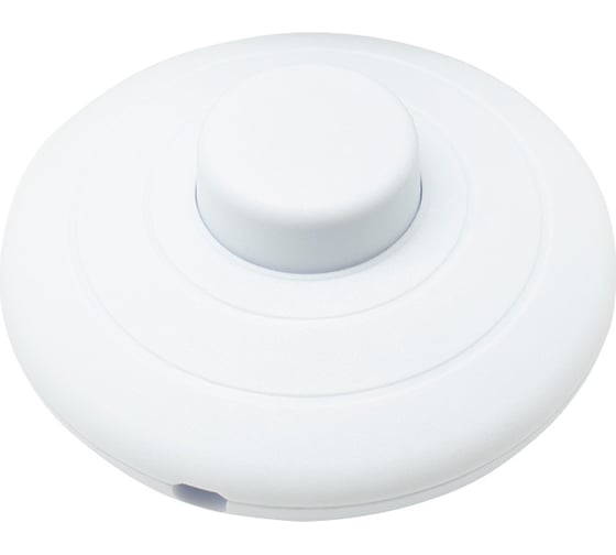 Изображение товара Выключатель на шнур OXION 1кнопка ножной белый, арт. FS-004WH