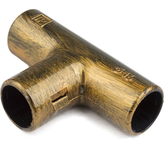 Изображение товара Тройник соединительный для труб Bironi пвх, цвет бронза (5 шт/уп) BTT1-16-25-5