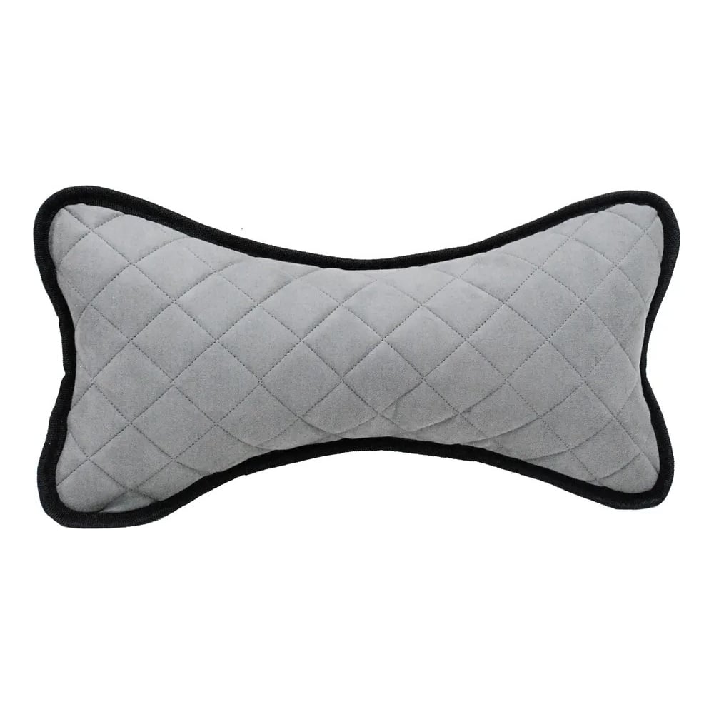 Изображение товара Подушка поясничная A2DM велюр серый ромб 430x180x85 мм