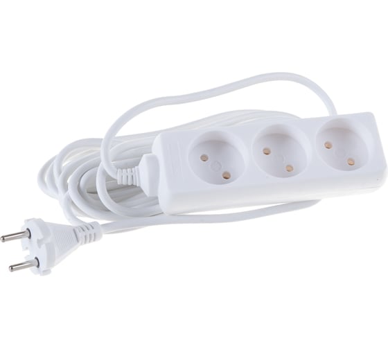 Изображение товара Удлинитель Navigator, NPE-S-03-500-X-2x1, б/з, 3 гнезда, 5м 61310