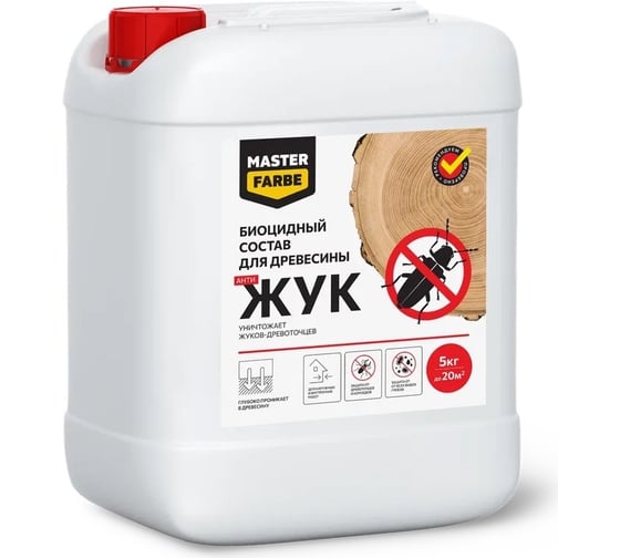 Изображение товара Биоцидный состав для древесины MASTERFARBE АНТИЖУК 10 кг 4631168416646