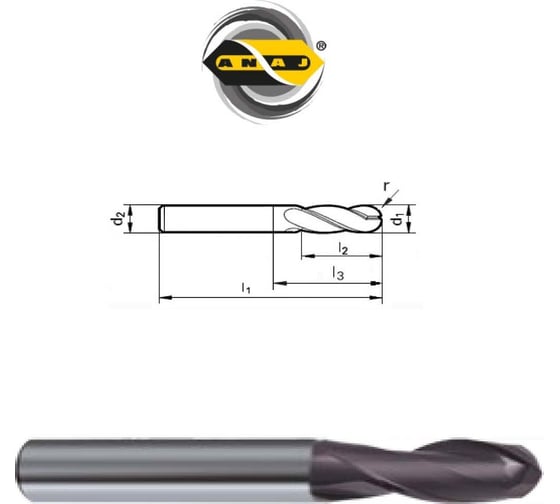 Изображение товара Фреза твердосплавная 4х11х50 мм ANAJ ANAJ-C054-4,0 HA