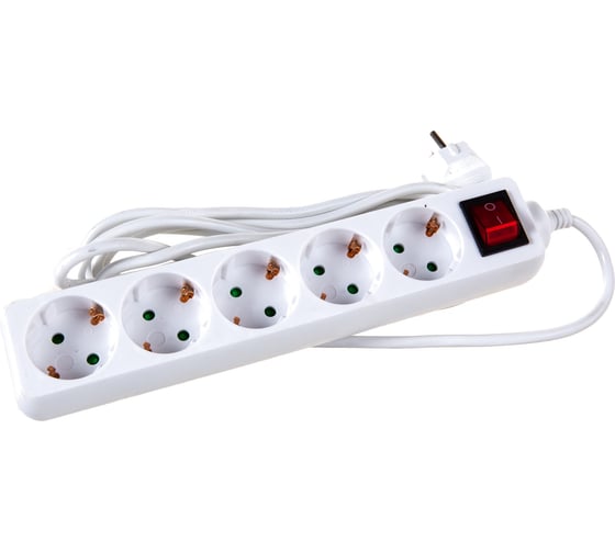 Изображение товара Удлинитель Navigator, NPE-S-05-500-ESC-3x0.75, с/з, с выключателем, 5 гнезд, 5м 71558