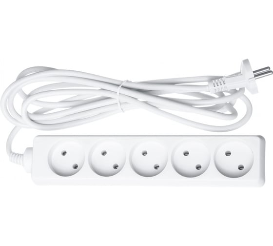 Изображение товара Удлинитель Navigator, NPE-S-05-500-X-2x1, б/з, 5 гнезд, 5м 61312