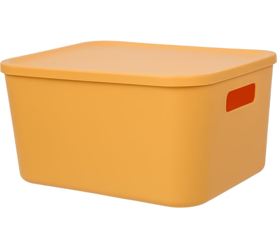 Изображение товара Корзина пластиковая для хранения "Оптима" HANDY HOME, Д325 Ш245 В200, желтый Fancy-hh102-L