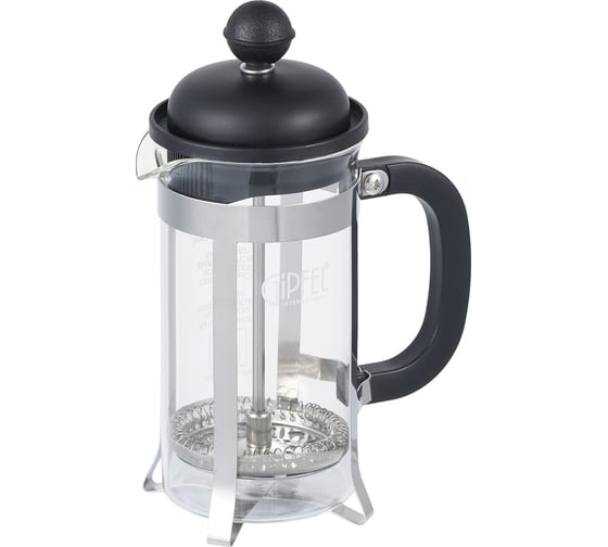 Изображение товара Френч-пресс Gipfel PHOENIX 350мл. Материал: боросиликатное стекло, нерж.сталь 18/10, пластик 7172