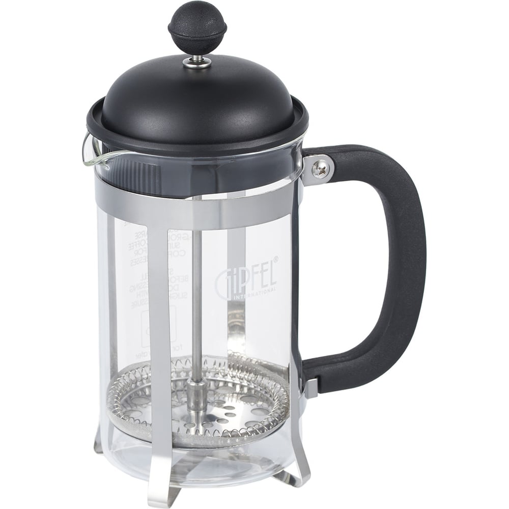 Изображение товара Френч-пресс Gipfel PHOENIX объем 600 мл, боросиликатное стекло и нержавеющая сталь