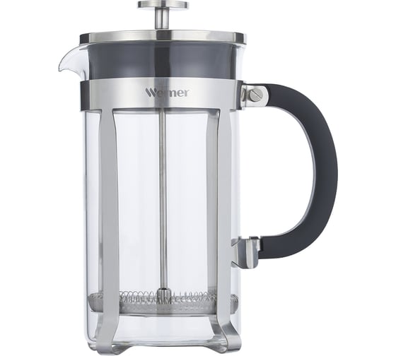 Изображение товара Френч-пресс WERNER VESCONA 1000мл. Материал: боросиликатное стекло, нерж.сталь 18/10, пластик. 50105