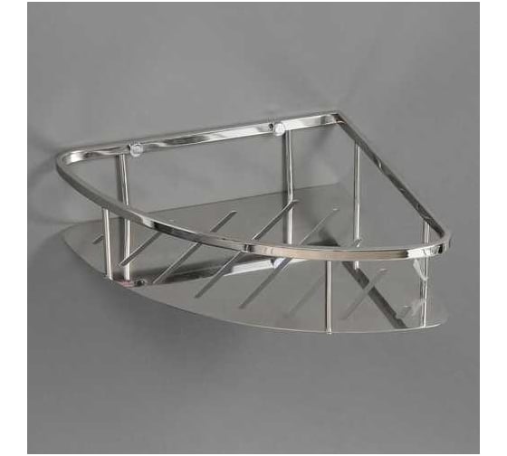 Изображение товара Полка угловая Elvan металлическая, хром 4253СТ