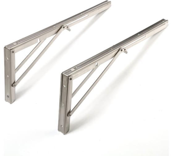Изображение товара Кронштейн складной для столов и полок ТУНДРА 2 шт., длина 500 мм, нержавеющая сталь 9302180