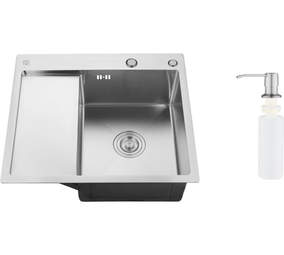 Изображение товара Набор 2 в 1 РМС кухонная мойка с левым крылом + дозатор MRK-5851R