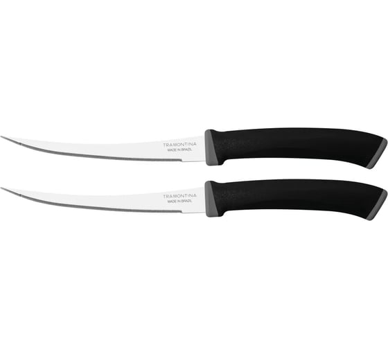 Изображение товара Набор ножей Tramontina Felice 2 шт., для помидор/цитрус цв. черный 12.5 см 23495/205-TR