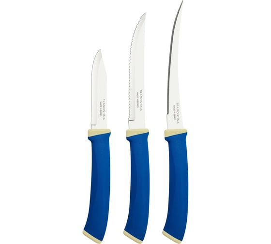 Изображение товара Набор ножей Tramontina Felice 3 шт., синий 23499/177-TR