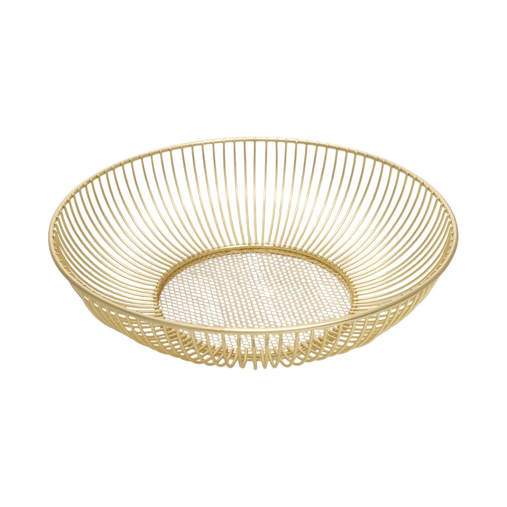 Изображение товара Корзина для фруктов Lemax LB-10 матовое золото 280х280х80 мм металловая