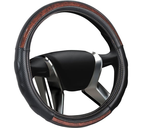 Изображение товара Оплетка руля AZARD Senator New Jersey M кожа черная OPLS1401