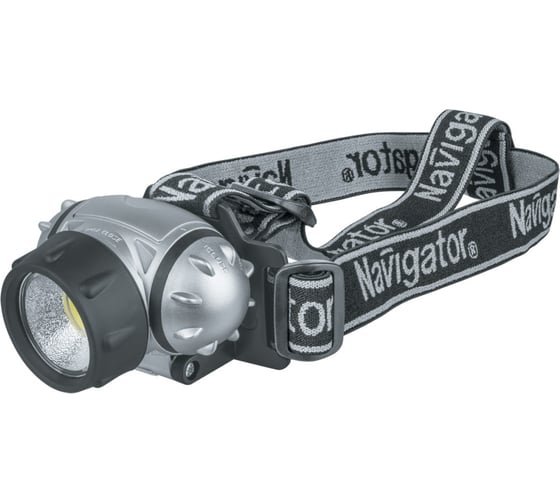 Изображение товара Фонарь Navigator NPT-H14-3AAA, налобный, 3 режима, 1 COB LEDx1Вт, блистер 61437