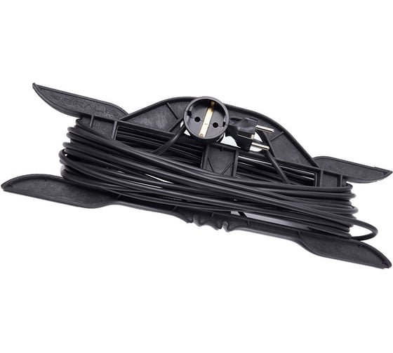 Изображение товара Электрический соединитель на рамке STEKKER 1 гнездо 3х0,75, черный, 10м Home HM02-01-10, Ухз-10 39223