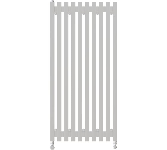 Изображение товара Вертикальный стальной радиатор GUARDO Retta 6P 1500x180 мм, 4 секций, S=9м², нижнее левое подключение 6P-1500-04 NK-VER-L R9016(M)