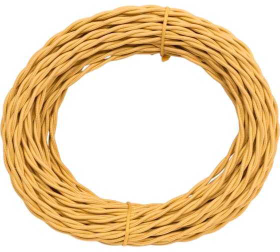 Изображение товара Провод витой iTOK ретро ПВХ ПуГВнг(А)-LS 2x1,5 ГОСТ песочное золото (20 метров) GE70141-32 i-KPP-PUGVNG-LS-RETRO-215-20-SG