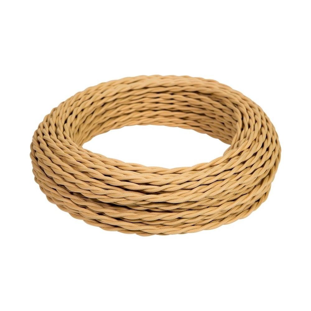 Изображение товара Провод витой iTOK ретро ПВХ ПуГВнг(А)-LS 3x2,5 ГОСТ 50 м песочное золото