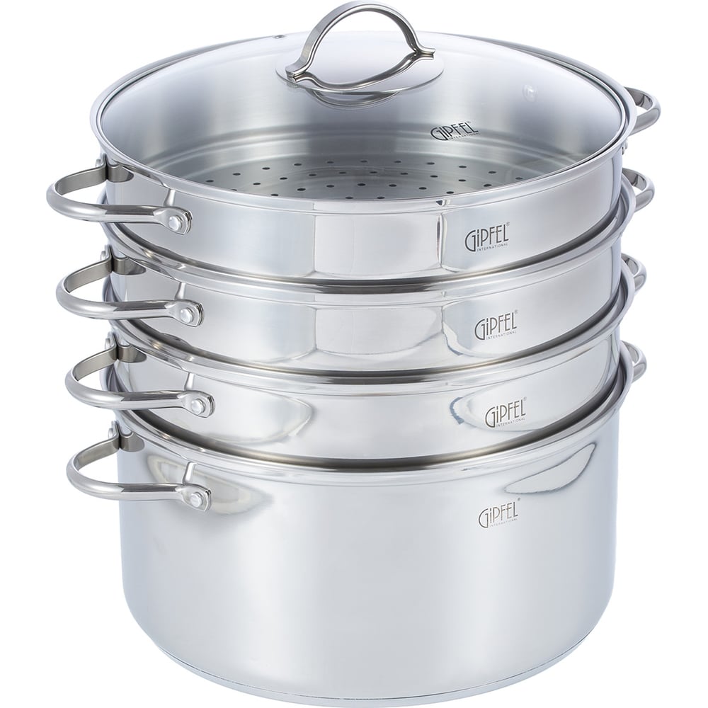 Изображение товара Пароварка трехъярусная GIPFEL DONELLA 32x16 см, 11 л из нержавеющей стали
