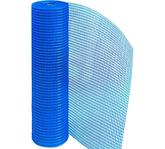 Изображение товара Сетка армирующая 4walls стекловолокно (1х20 м, ячейка 10х10 мм, синяя) 124930