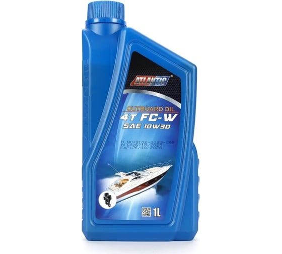 Изображение товара Масло синтетическое 4T Outboard Oil SAE 10W30 FC-W 1 л Atlantic 26017