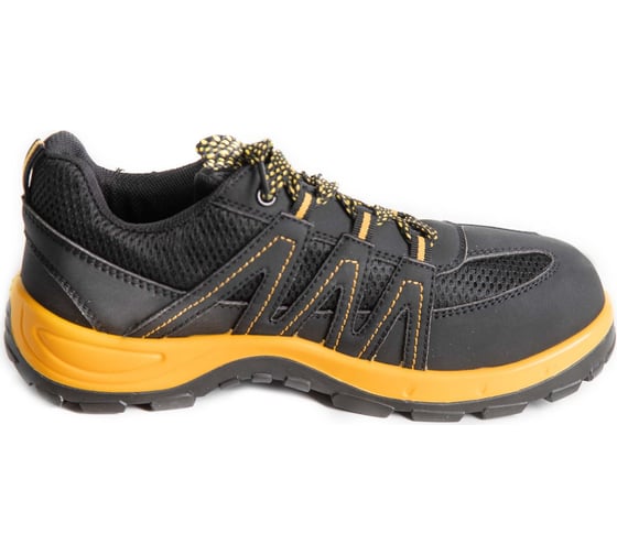 Изображение товара Полуботинки рабочие DOWELL стальной подносок, S1P SRC, иск. кожа + сетка, стальн. стелька, чёрный+жёлтый, размер 44 D82090-44