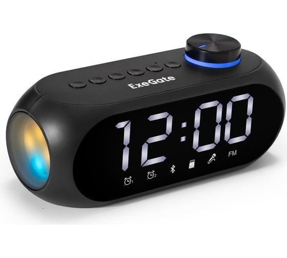 Изображение товара BT-колонка-часы Yo 520 электронные беспроводные с LED индикацией, 3Вт, 80-20000Гц, Bluetooth, Li-Ion, 1200mAh, FM 87.5MHz-108MHz, Color Box ExeGate 294946