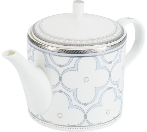 Изображение товара Чайник заварочный GIPFEL PATRICIA 1300 мл, костяной фарфор, белый с голубым 42854