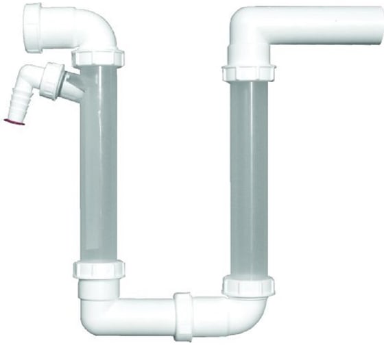 Изображение товара Сифон для кондиционеров HL с высотой водяного затвора 140-320 мм, с конусной гайкой 6/4" и горизонтальным выпуском DN40 136.2