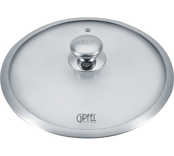 Изображение товара Крышка стеклянная GIPFEL STRONG 24 см со стальным ободом и стальной ручкой 1012