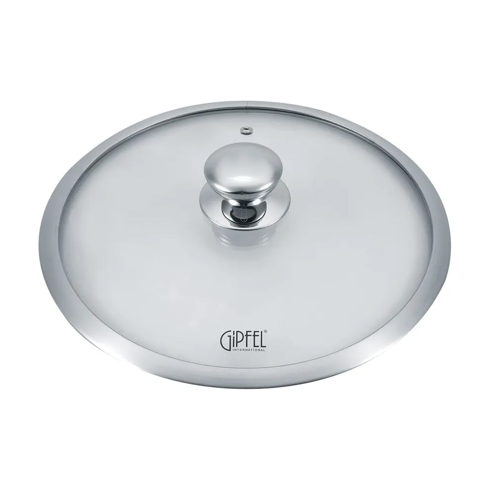 Изображение товара Стеклянная крышка GIPFEL STRONG 28 см с нержавеющим ободом и ручкой
