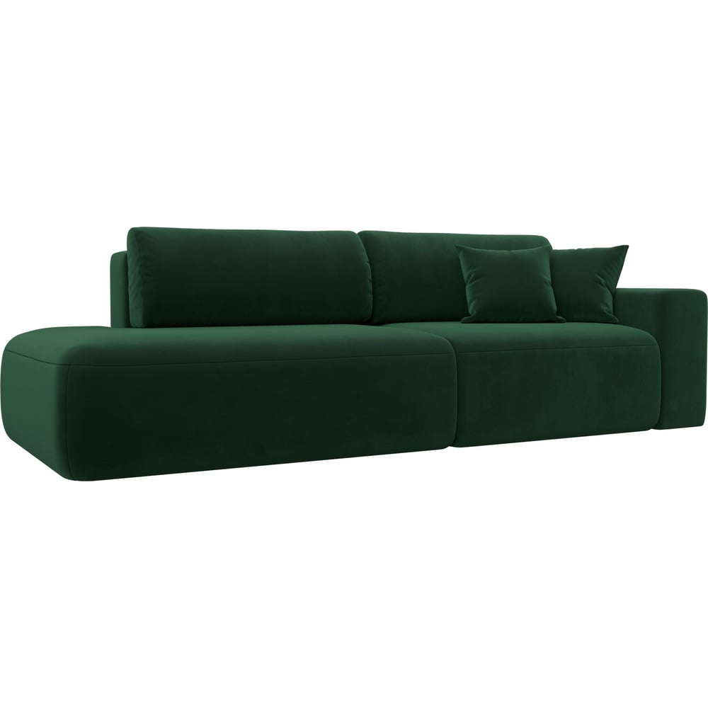 Изображение товара Диван прямой Лига-036 НПБ Модерн с подлокотником справа велюр зеленый