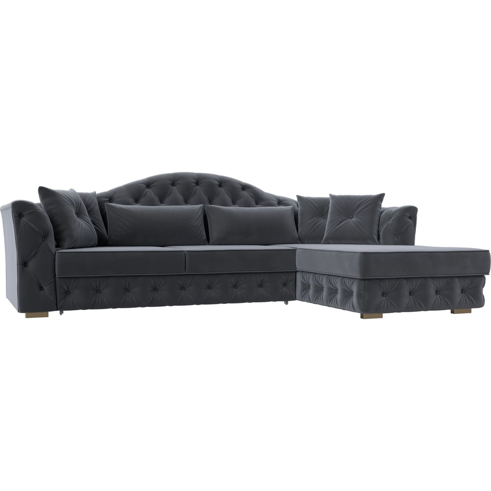 Изображение товара Угловой диван Лига диванов Артис с правым углом велюровый современный стиль