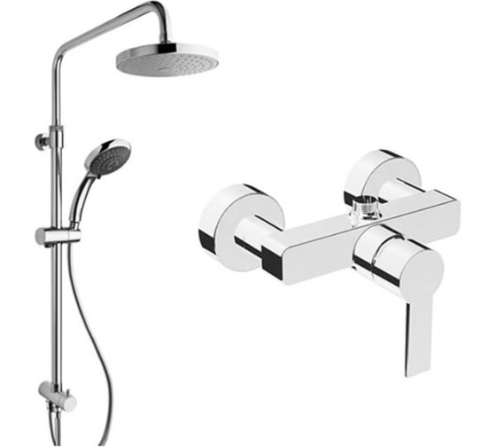 Изображение товара Сет с душевой стойкой VITRA System Rain и Flo S A49234EXP