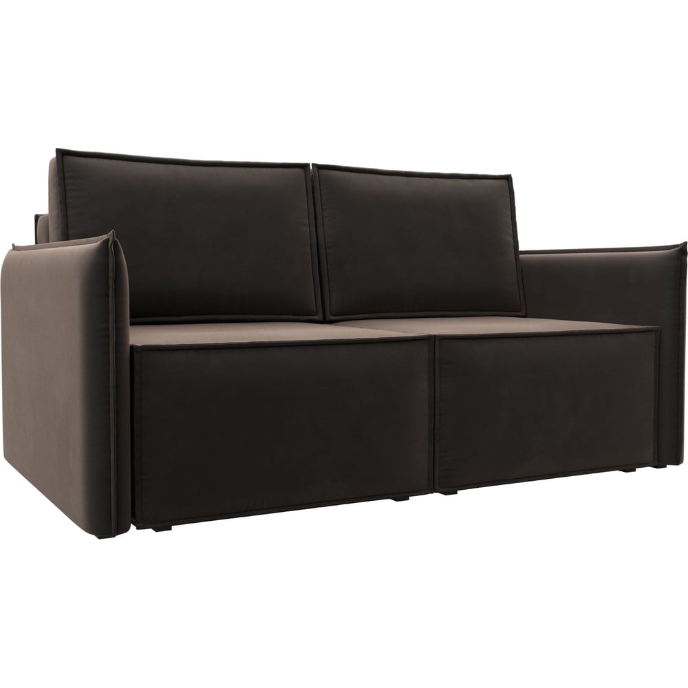 Изображение товара Диван Лига диванов Либерти мини прямой раскладной велюр коричневый