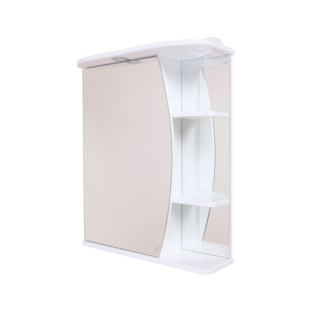 Изображение товара Шкаф-зеркало Onika Луна 55 белый с подсветкой и левым открыванием