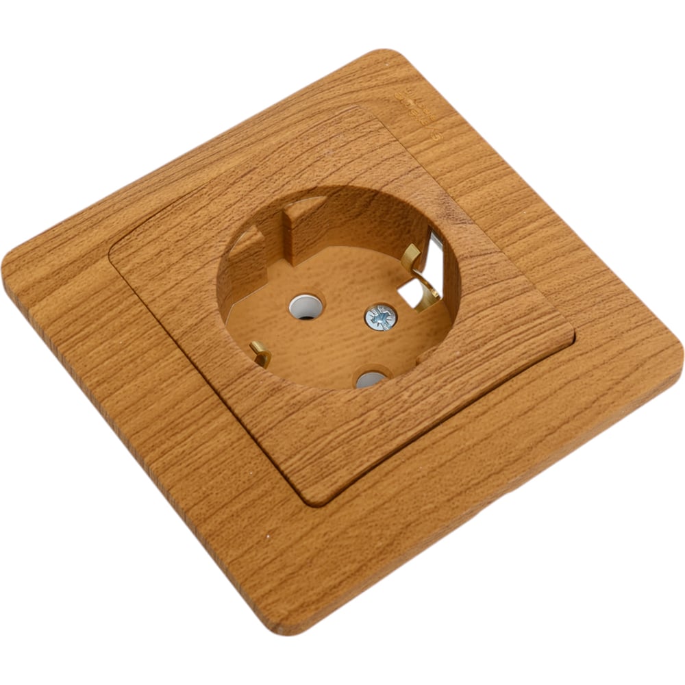 Изображение товара Розетка Systeme Electric GLOSSA с заземлением, 16А, ДЕРЕВО ДУБ