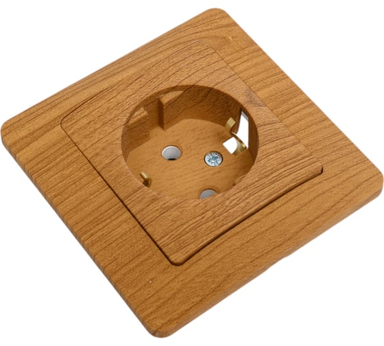 Изображение товара Розетка Systeme Electric GLOSSA с заземлением, 16А, ДЕРЕВО ДУБ GSL000542