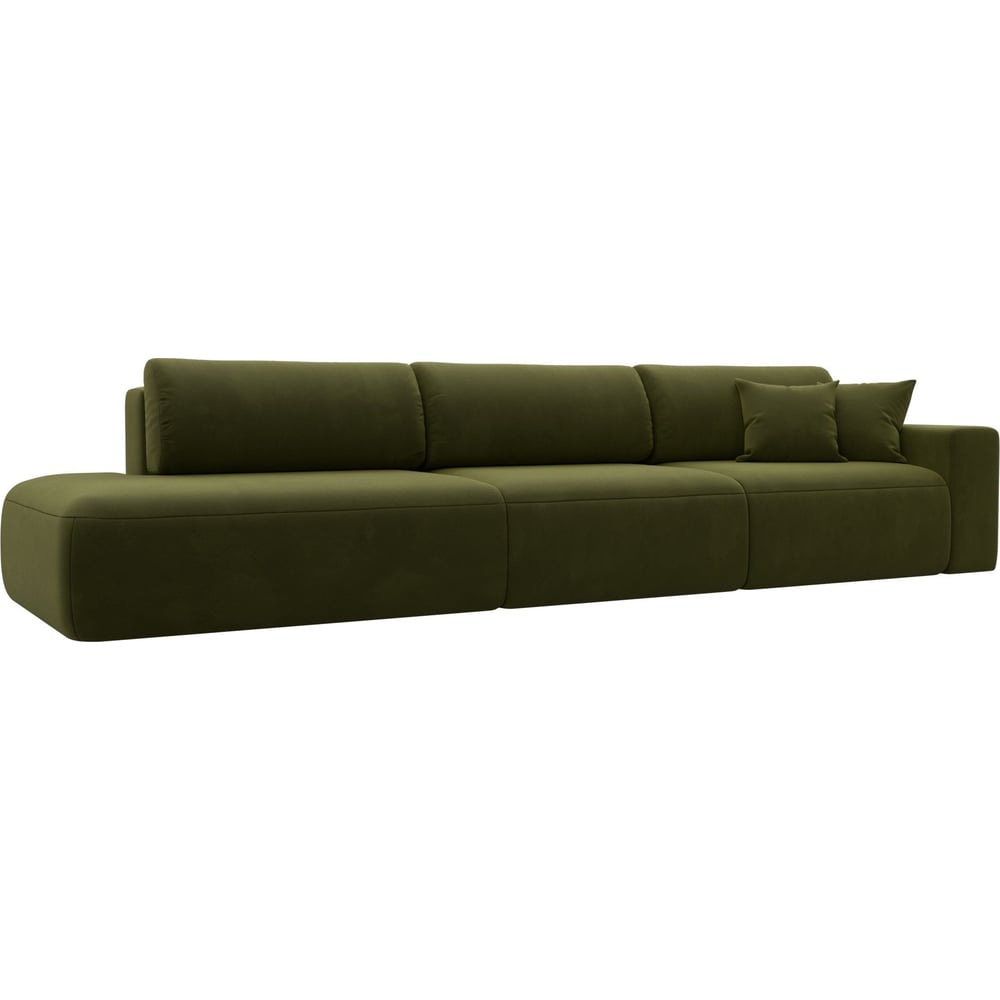 Изображение товара Диван прямой Лига диванов Лига-036 НПБ Модерн Лонг зеленый еврокнижка